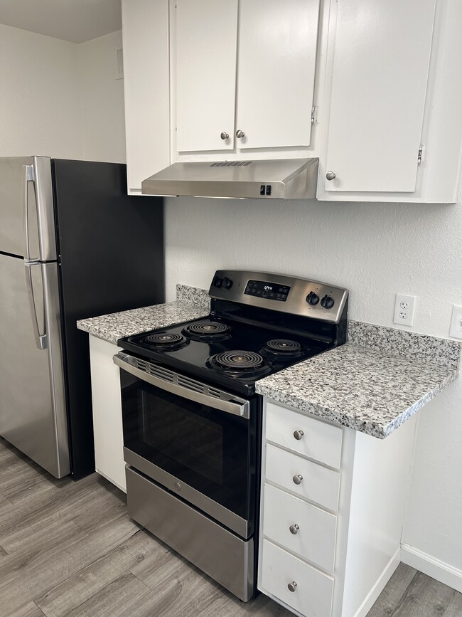 Partial renovated kitchen - Pine Manor