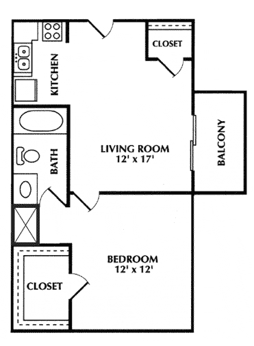 1BR/1BA - River Mill Apartments