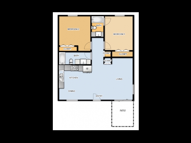 Plano de planta - Redhawk Apartments