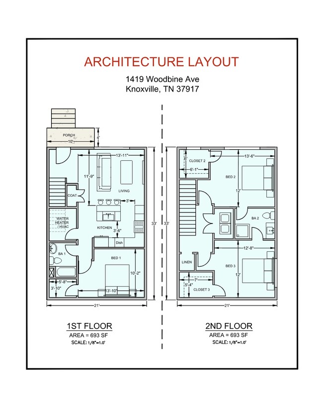 Architecture Layout - 1419 Woodbine Ave