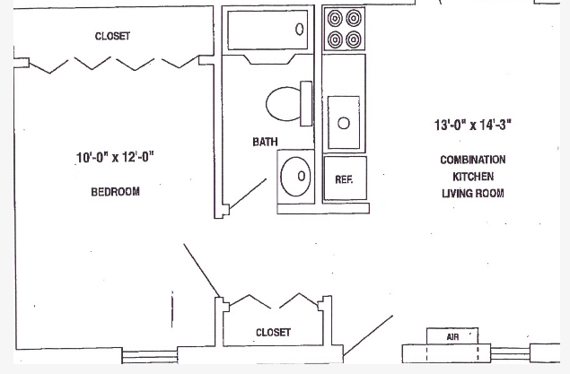 1BR/1BA - Delaware Manor & The Heights