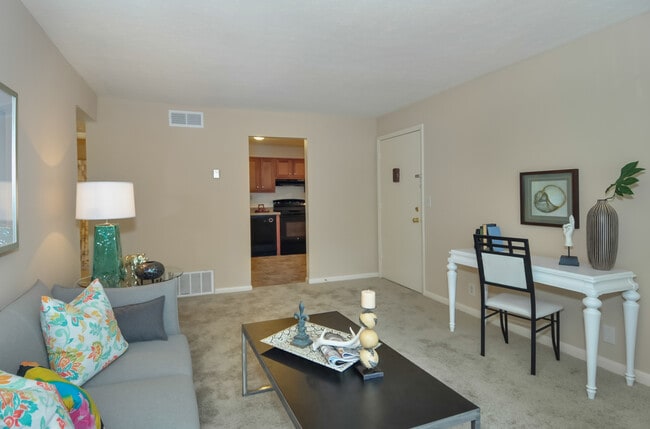 2 BR/1 BA- Living Room - St. Francis Apartments