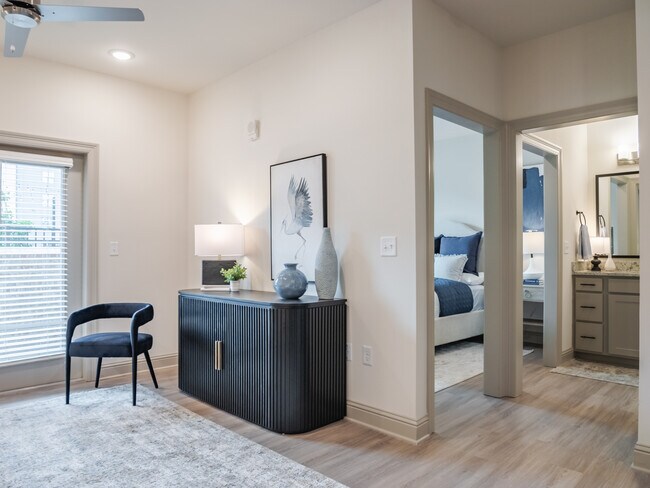 The Perdido: 1BR, 1BA- Living Room - The Flats at Ransley