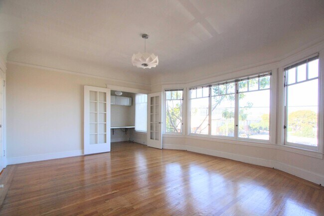 Livingroom with office doors open - 1245 Oak Street Building