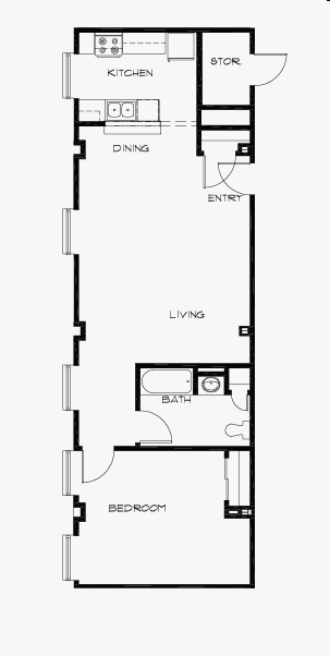 1BR/1BA - Jerome Senior Apartments