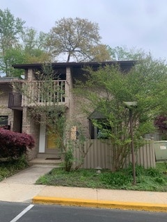 front of townhouse where basement studio located - 9245 Three Oaks Dr