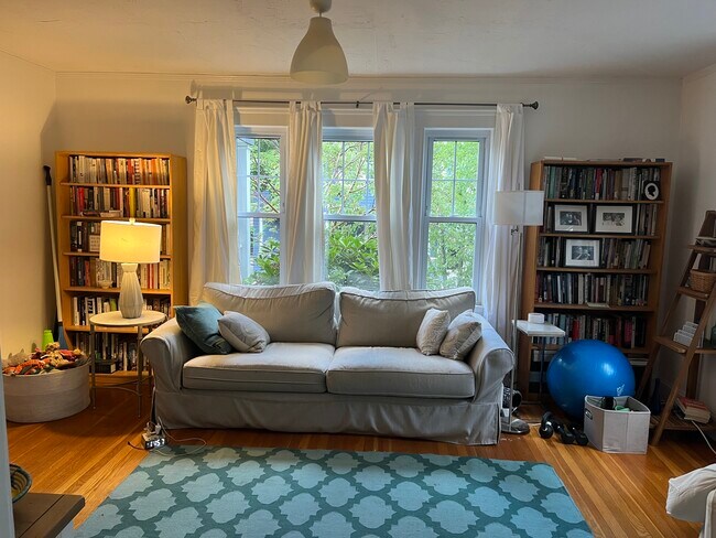 Living room windows face tree covered windows - 59 Linden St