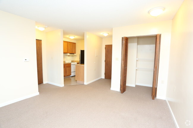 1BR, 1BA - 585 SF - Living Room - Yellowwood Terrace Affordable Senior Housing