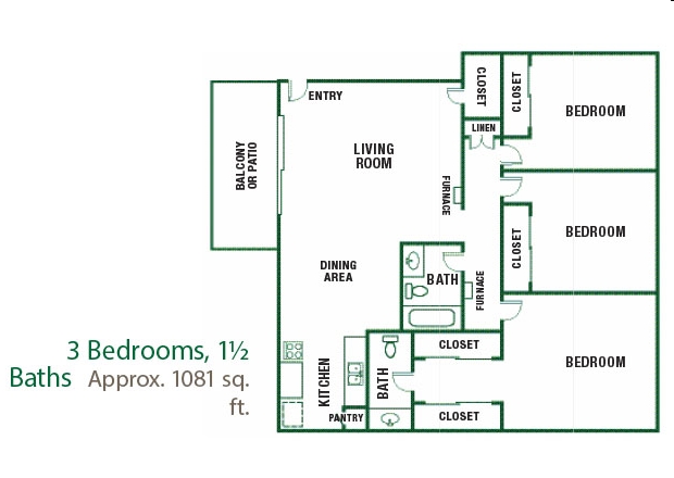 Floorplan - Van Nuys Apartments