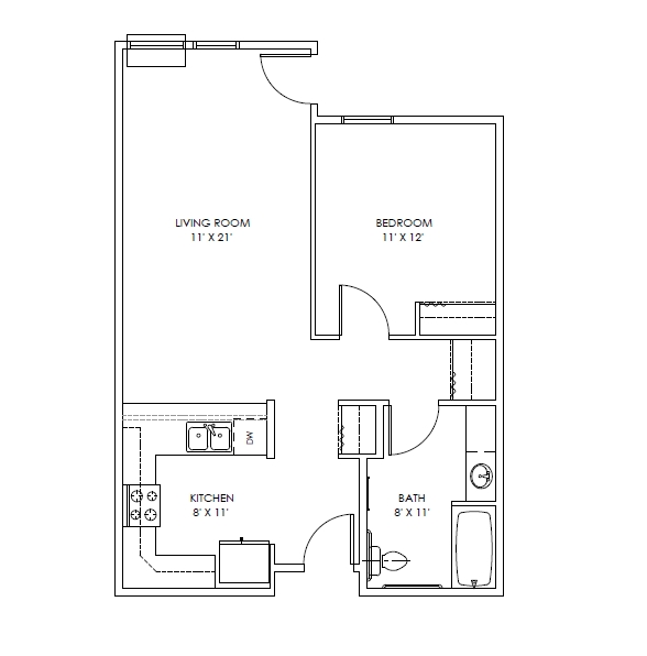 1BR/1BA - Eastgate Station