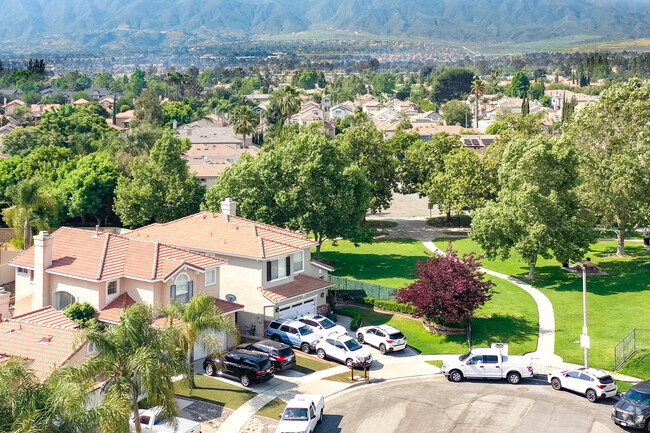 Red Spanish tile roofs are common throughout Rancho Cucamonga.
