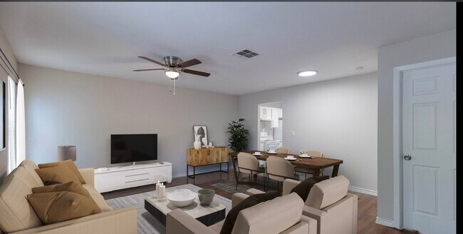 Open living and dining area - 314 N Colorado St