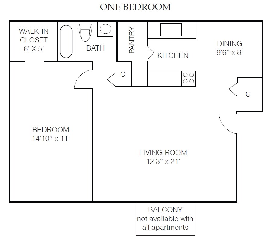 Deer Creek Apartments – 1 BD Standard