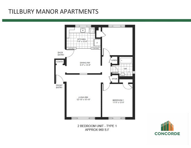 Plan d'étage - 340–376 Tillbury Avenue