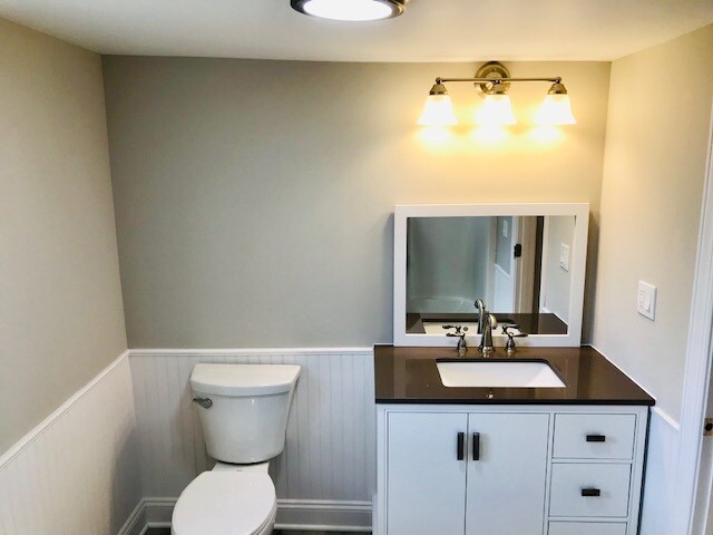 Redesigned full bathroom with LVT flooring - 87 Erie Beach Road