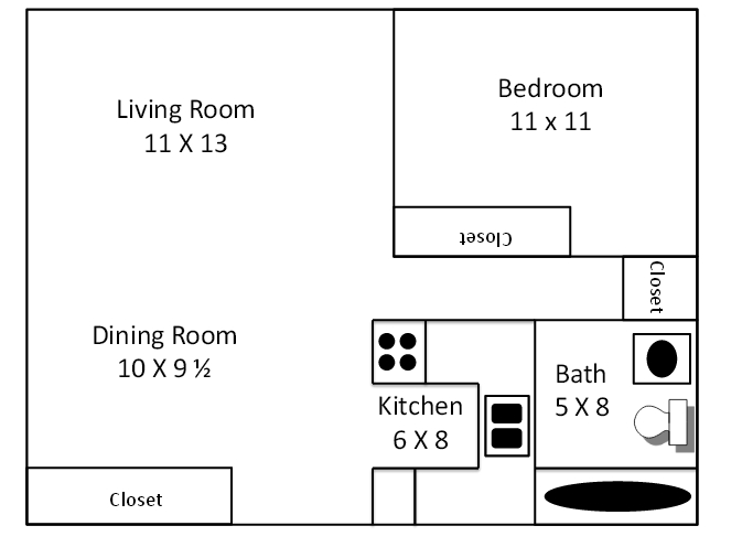 Plano de planta - Winsted Park Apartments