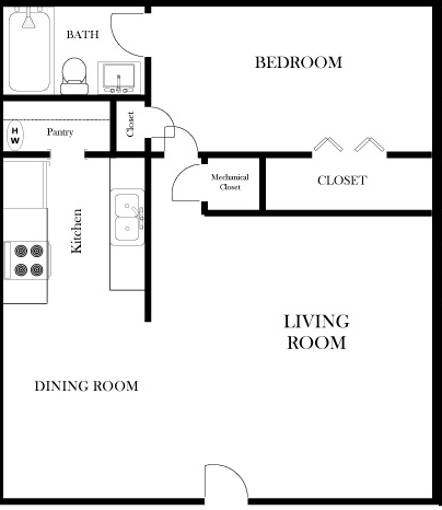 1BR/1BA - Dorchester Square Apartments