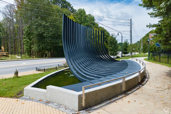 Different expressions of art can be found throughout the Collier Heights neighborhood.