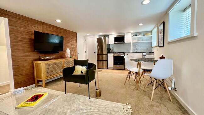 Adjustable mount for flat screen and sound system - 7538 Brooklyn Ave NE