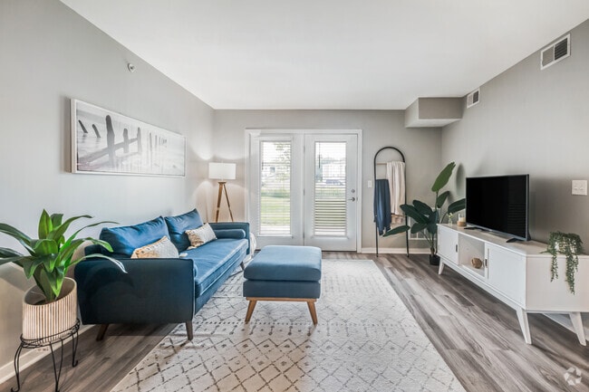 The Lake House - 2BR, 2BA - 1,035SF - Living Room - Lakeshore Flats
