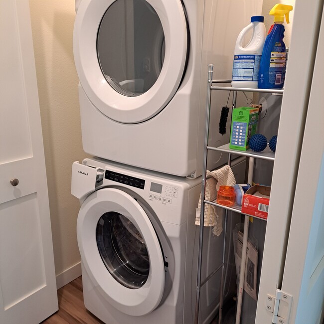 In-Unit Laundry Closet - 916 Cedar Dr