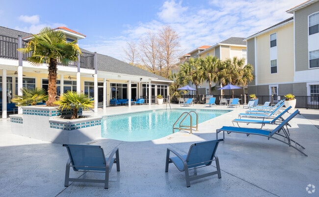 Pool Side View - The Venetian Student Living Apartments