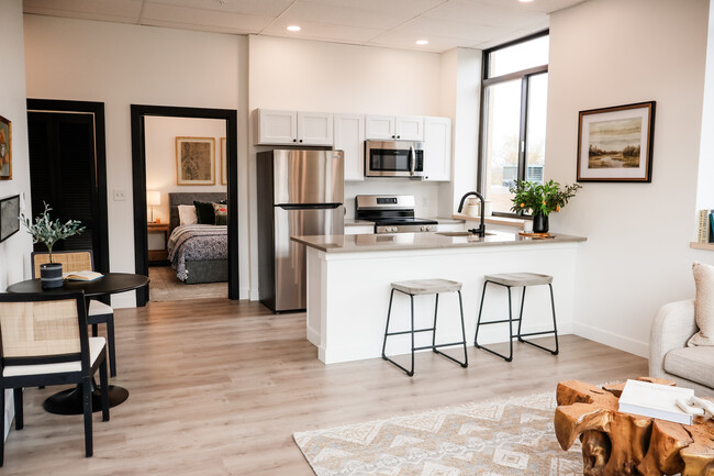 Kitchen + Living Room - The Peabody Apartments