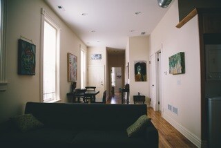 open concept living dining from back door - 1805 W Superior St