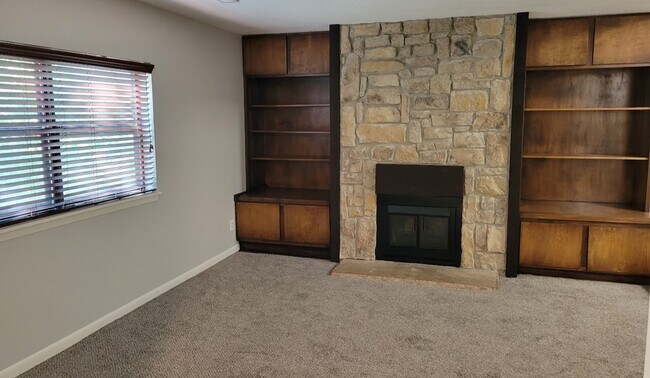 Living Room with Built-In Bookcases - 1331 Westbrooke St