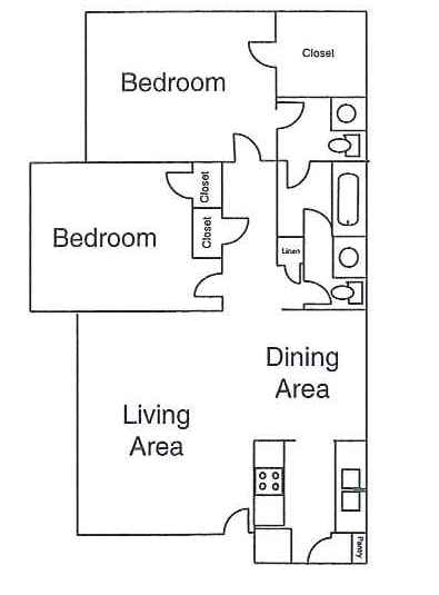 2BR/1.5BA - University Gardens Apartments