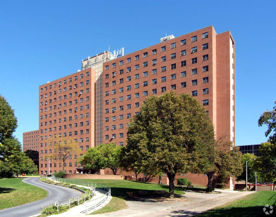 View from the southwest - Jackson Towers