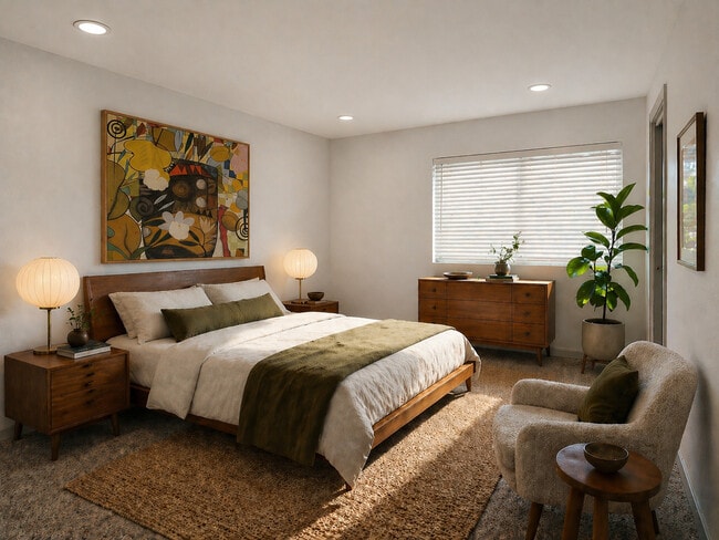 1BR, 1BA, Bedroom - The 700