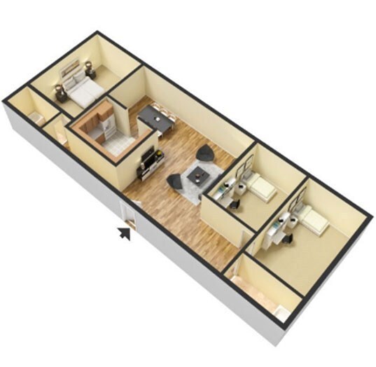 Executive Towers and Gardens – Three Bedroom (Towers)