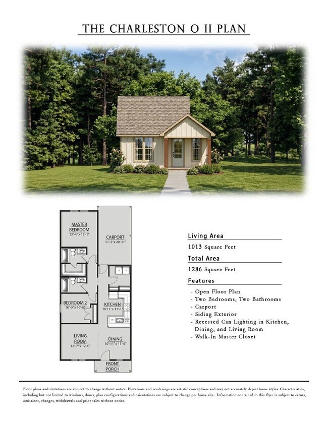 Plano de planta - Maple Grove Cottages