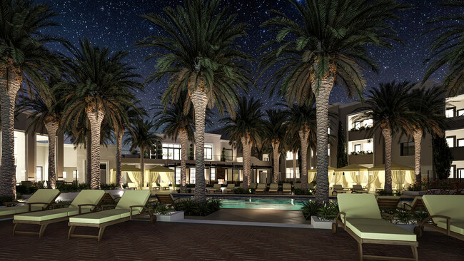 The Standard Redlands Poolside at Night - The Standard Redlands