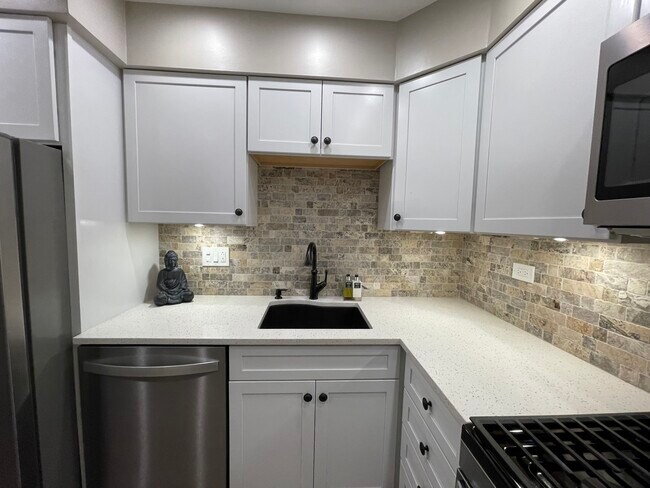 Kitchen with quartz counters - 7360 Fairview Ave