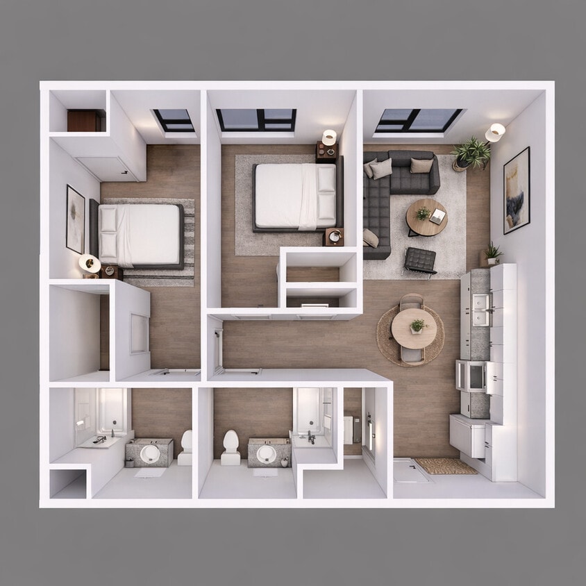 2 Bed / 2 Bath - Canfield Parks Apartments