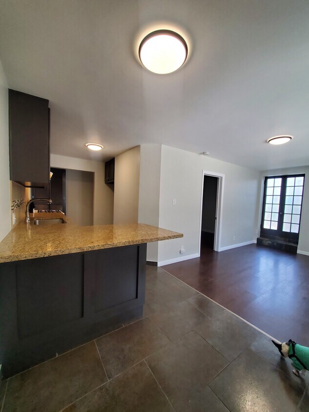 Large kitchen with bar and open floor plan - 673 W Wilson Ave