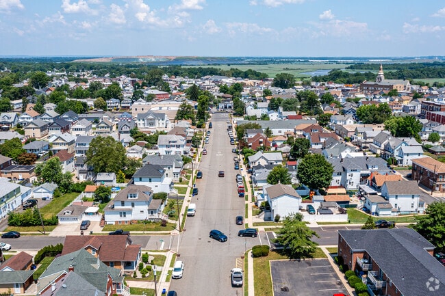 Here is an aerial of a typical street in South River, NJ. street.