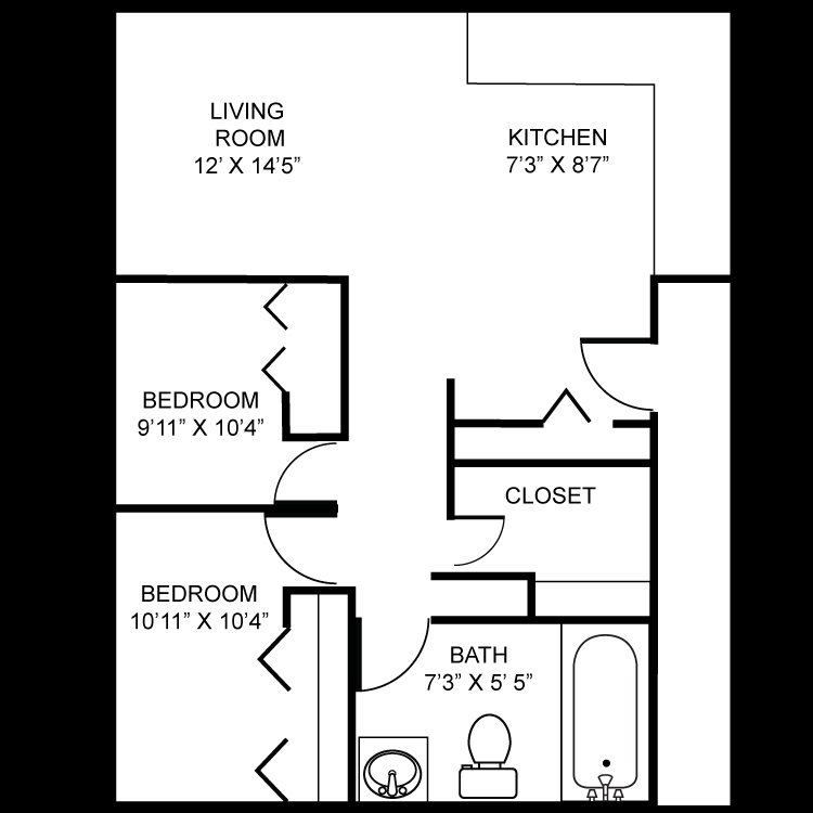 2BR/1BA - Park Ridge Apartments