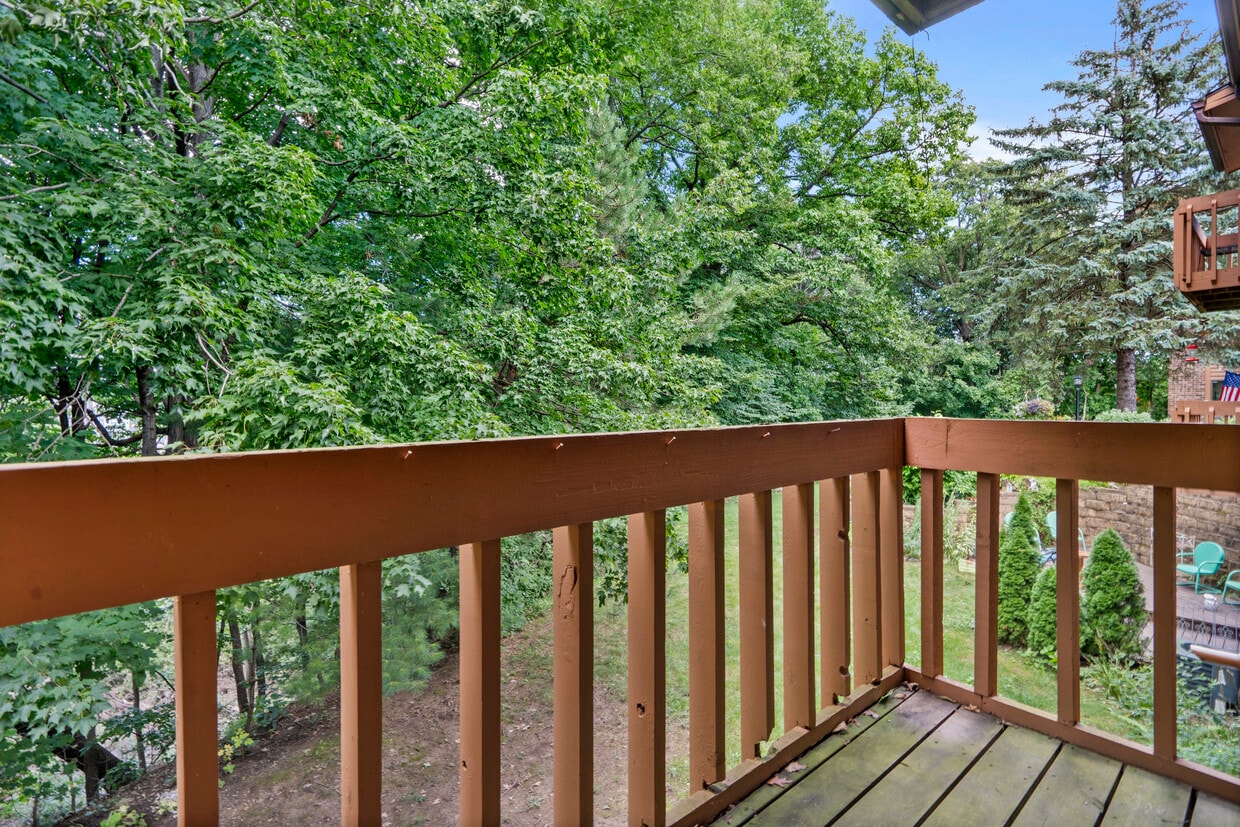 Private patios view of Jacobus Park - 6318 Cedar St
