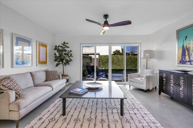 Living room and rear patio - 1111 E Ramon Rd