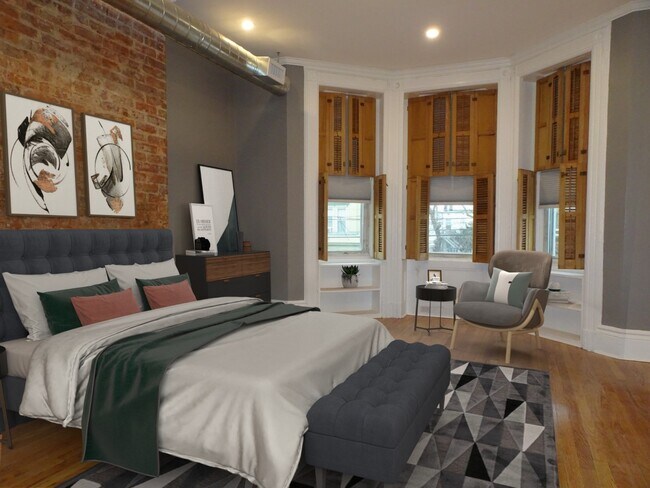 Oversized Mstr Bdrm w Wood Shutters - 530 Palisade Ave