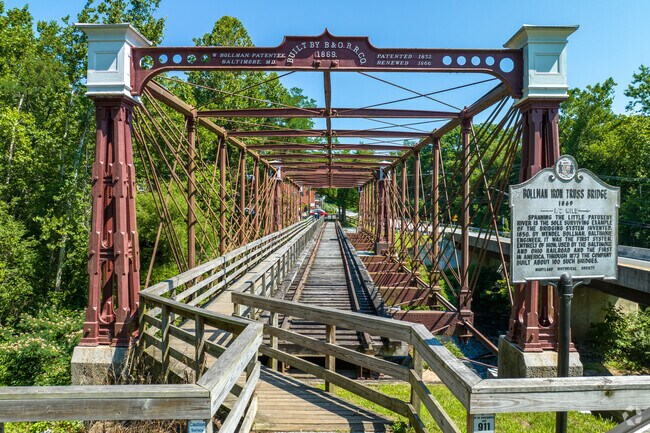 Jessup visitors and residents can walk across one of the last iron truss bridges in Maryland.