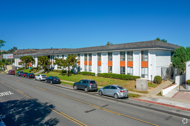 View from Street - Latitude Apartments at Mission Valley