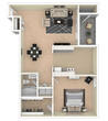 1 BEDROOM (1E)