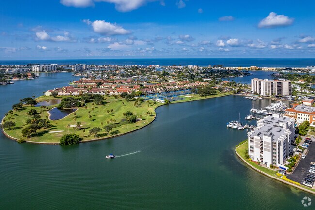 Treasure Island, Florida, is surrounded by water, so many homes have waterfront views.