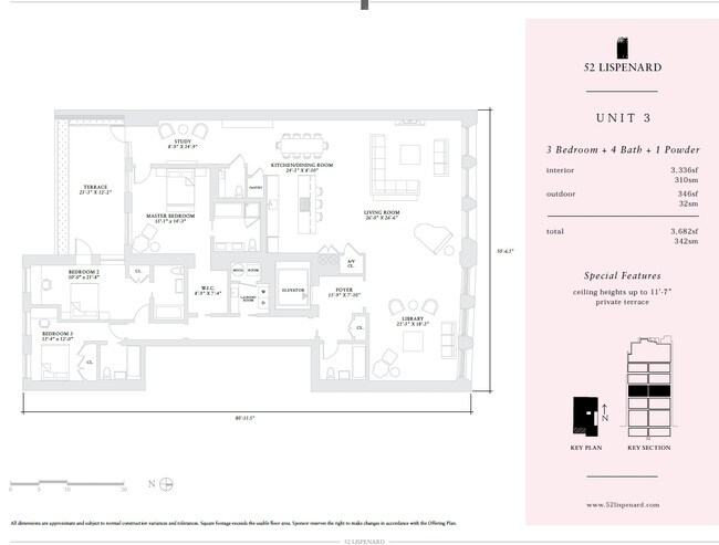 Plano de planta - 52 Lispenard St