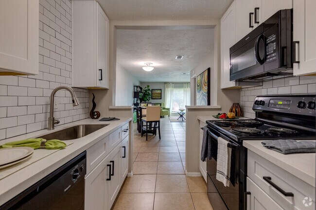 Modern Farmhouse Style Kitchens - Campbell Grove Apartments