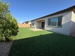 Back yard with turf and ficus trees - 2996 E Birdsong Ave
